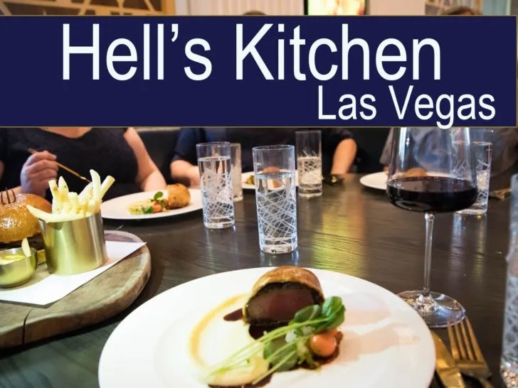 Hell's Kitchen Las Vegas - Review (plate with Beef Wellington and vegetables).
