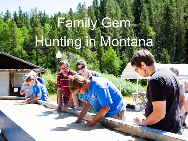 Family gem hunting in montana.