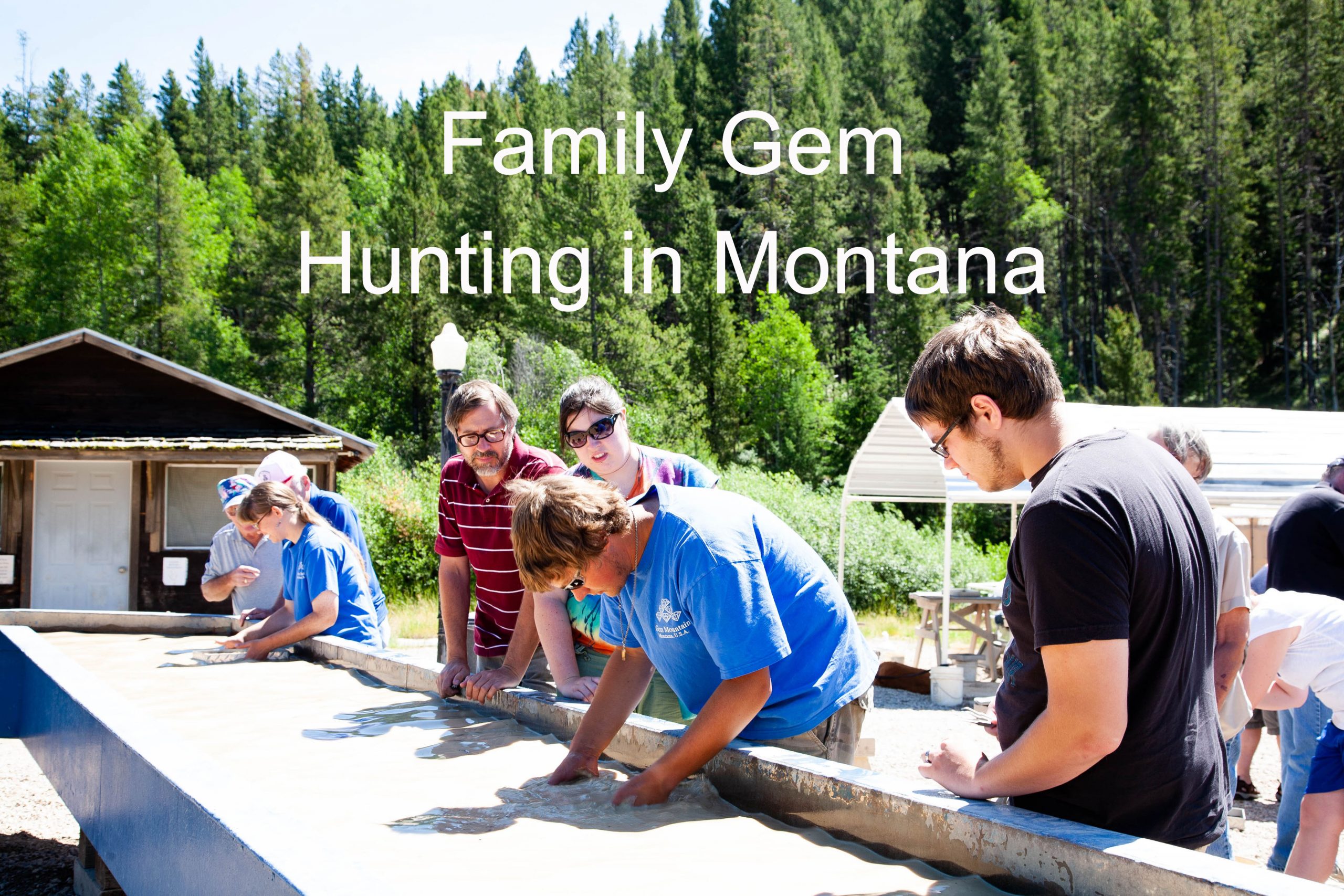 Family gem hunting in montana.