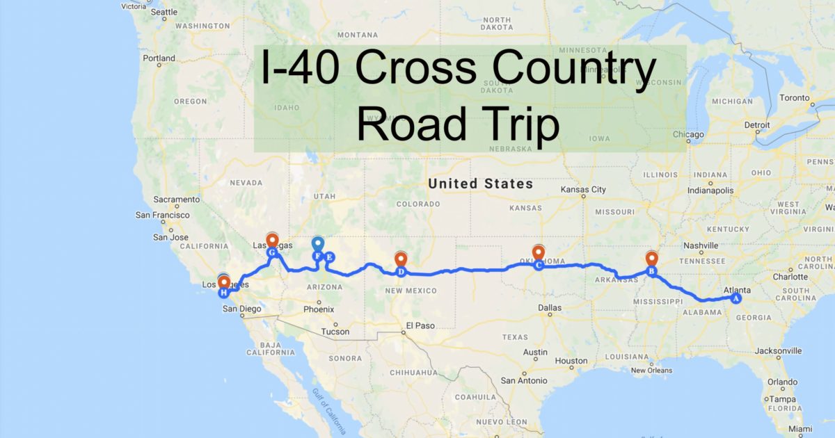 US EPIC TRIP maps and itinerary!