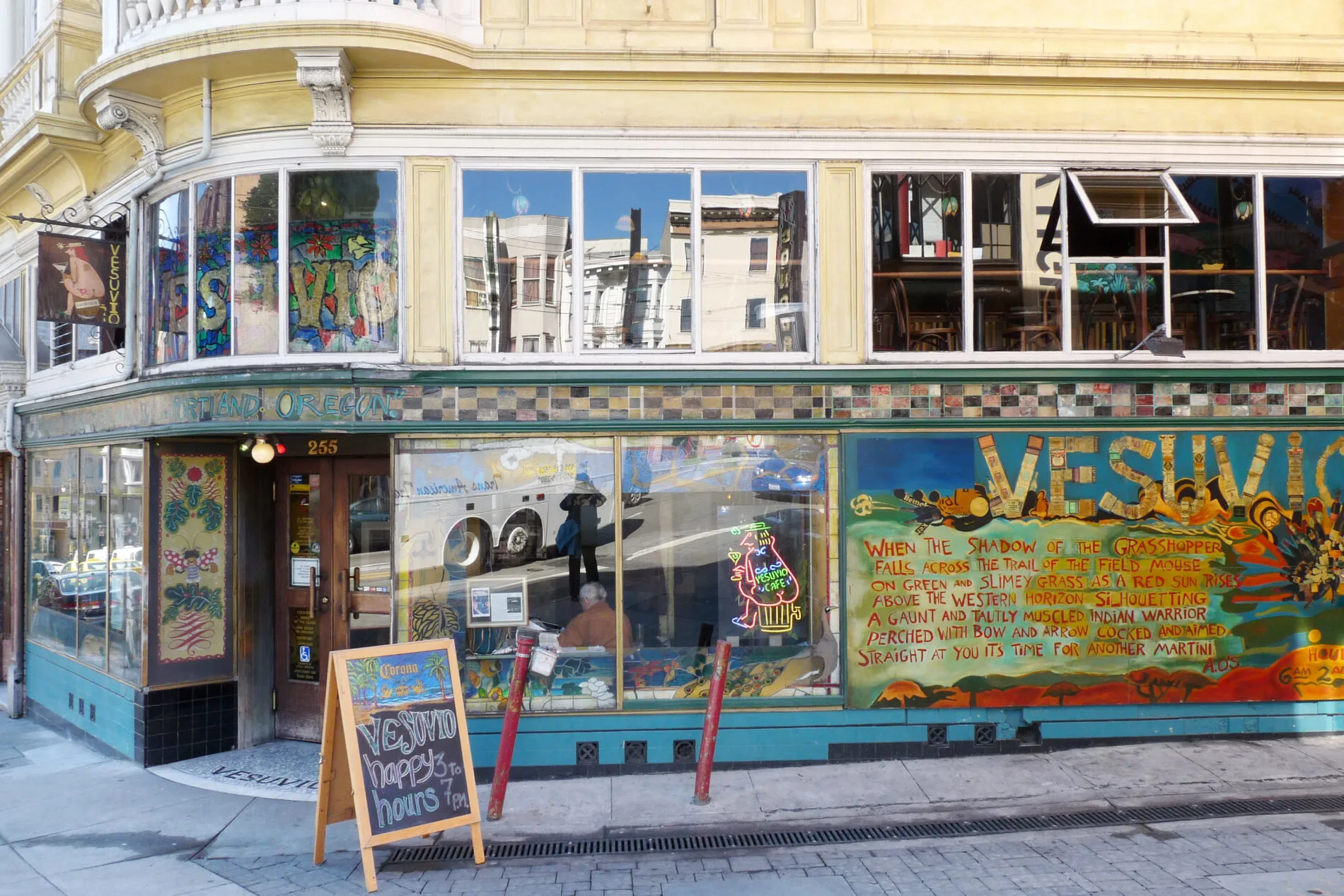 Vesuvio Café in North Beach, an iconic San Francisco neighborhood.