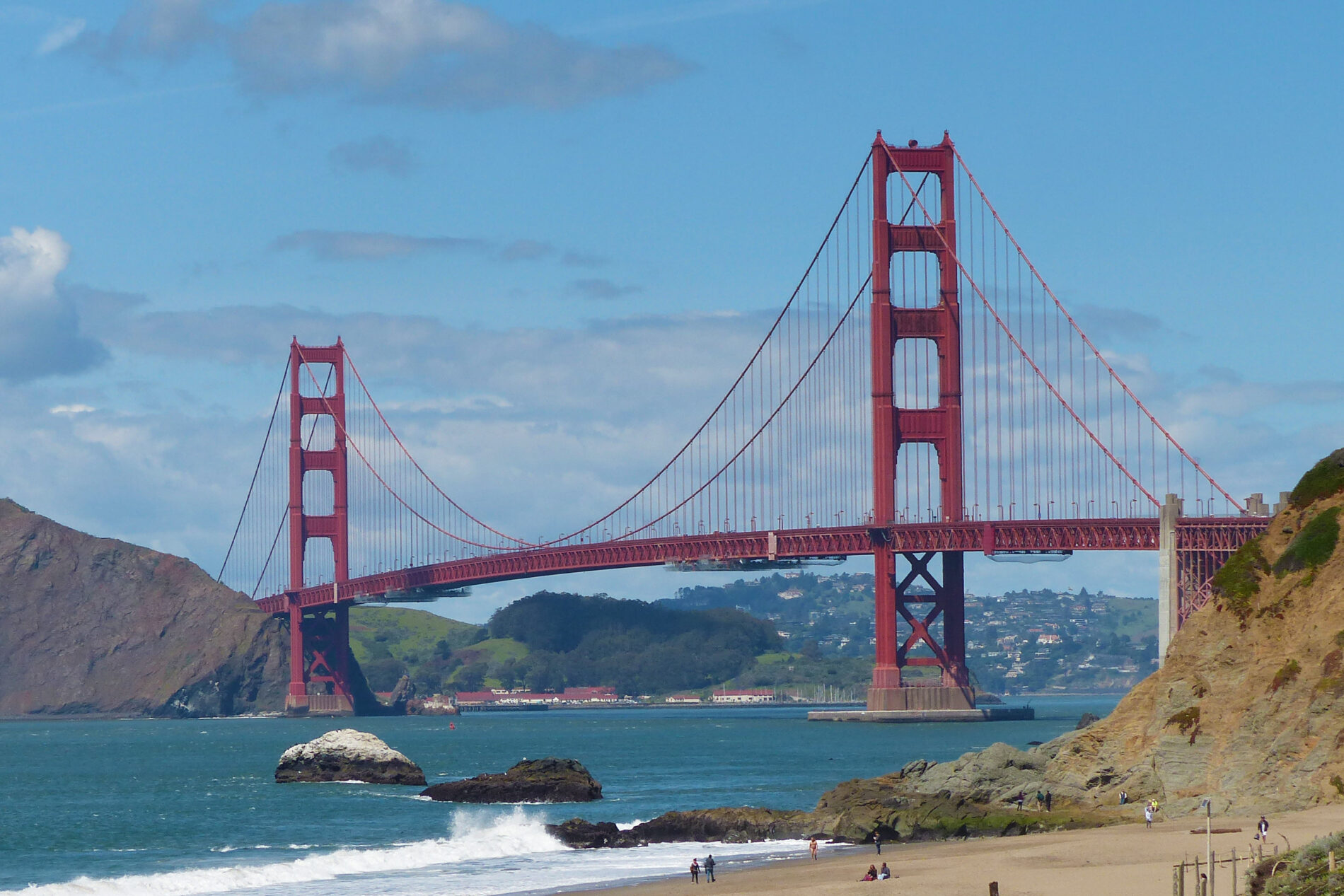 Baker Beach in San Francisco. It’s one of the best Golden Gate Bridge viewpoints.