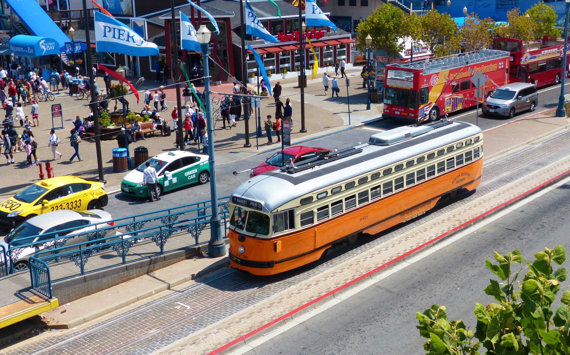 Riding a historic streetcar along the Embarcadero to Pier 39 and Fisherman’s Wharf is a must on any San Francisco Itinerary.