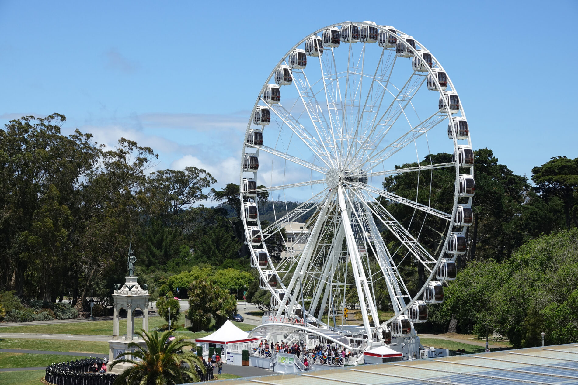 SkyStar Observation Wheel. It’s a giant Golden Gate Park Ferris wheel.