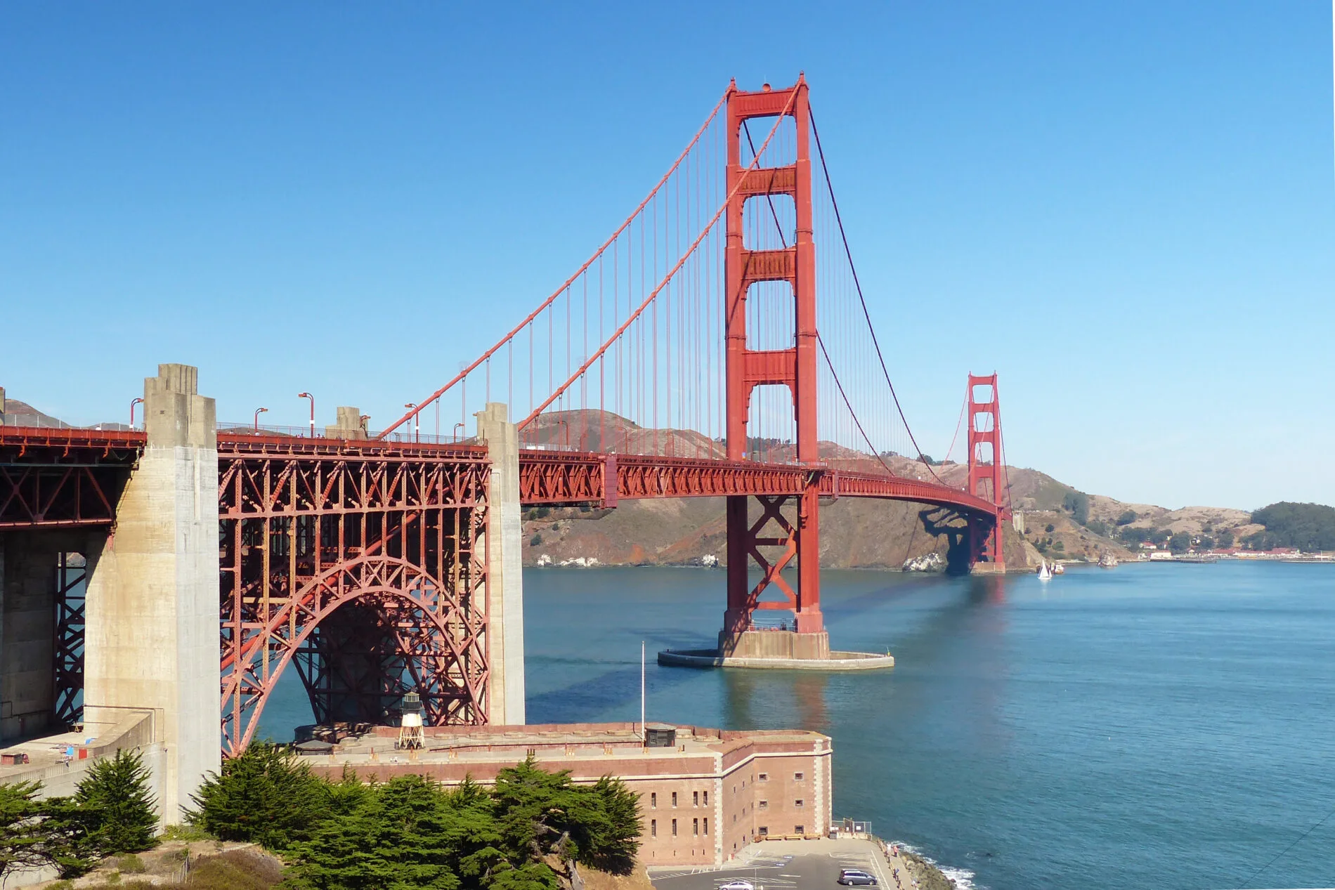 Awesome view from a Golden Gate Bridge viewing point near the bridge Welcome Center.
