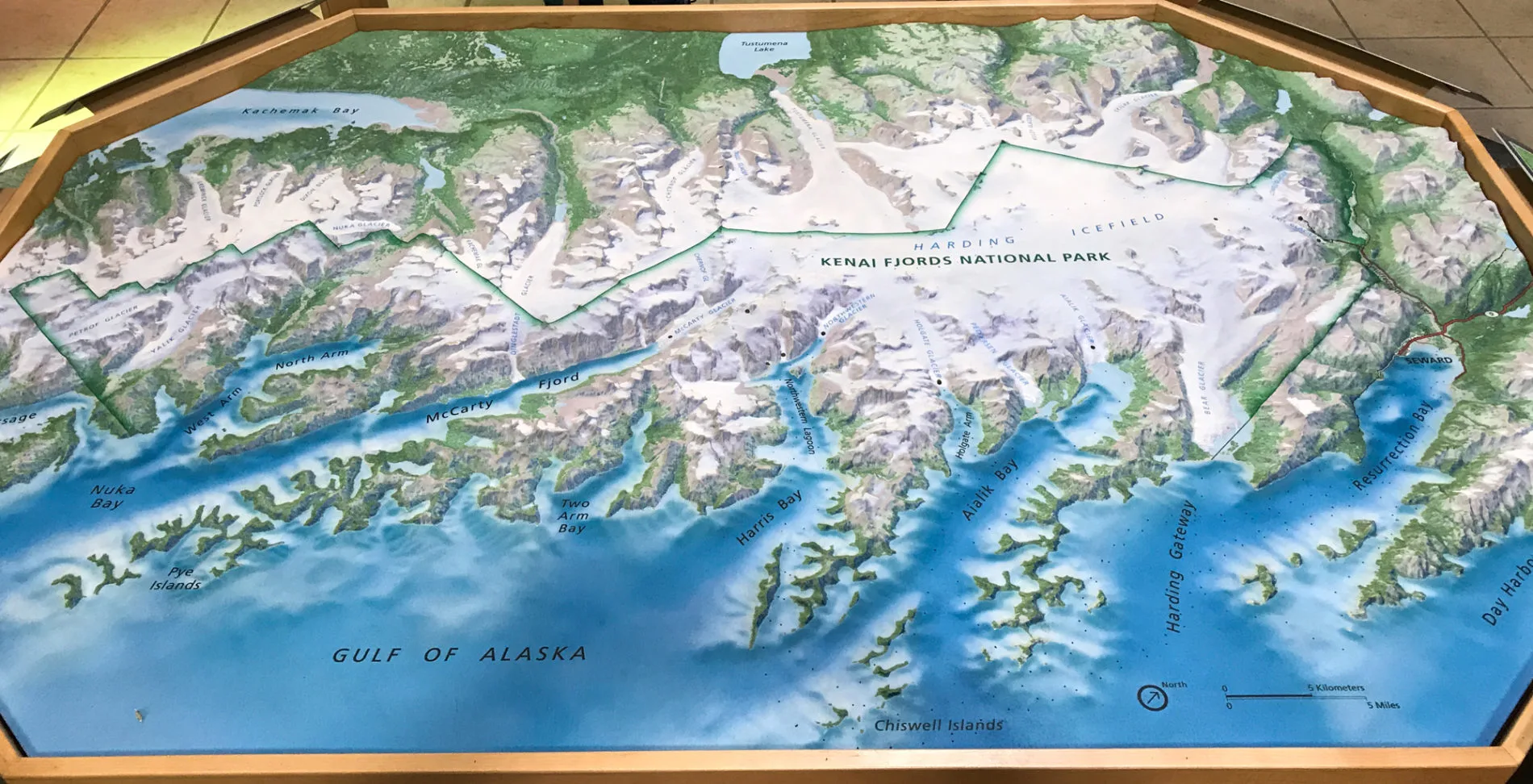 Kenai Fjords National Park and Harding ice field.