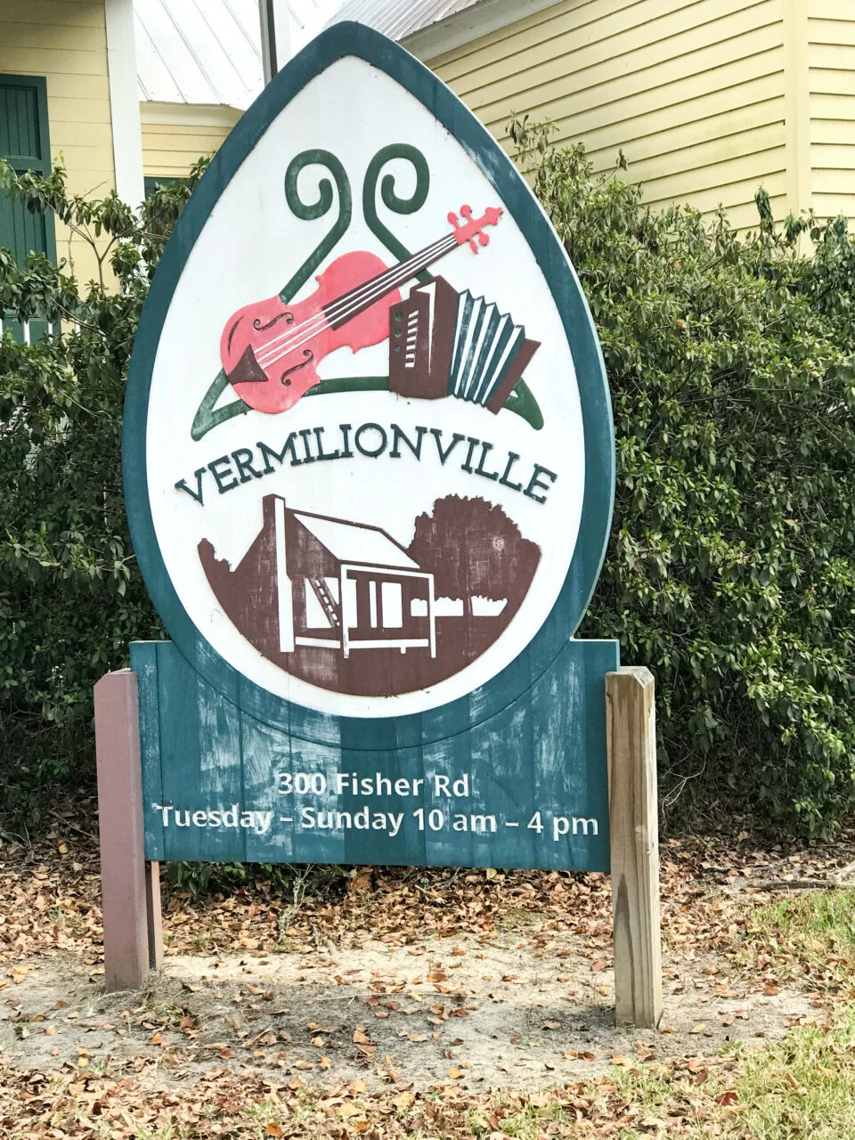 The Vermillionville sign.