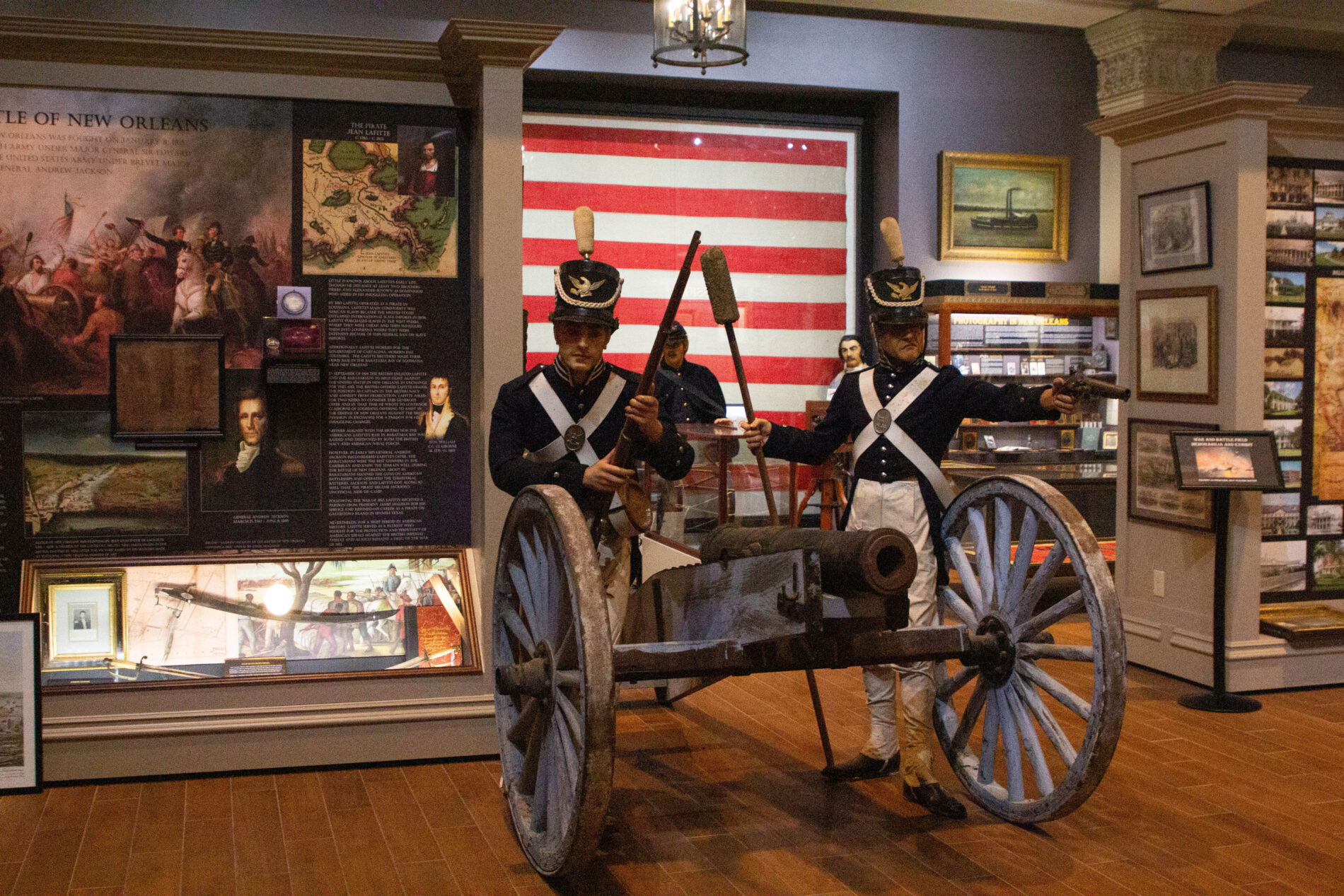 Soldiers in the Houmas House museum.