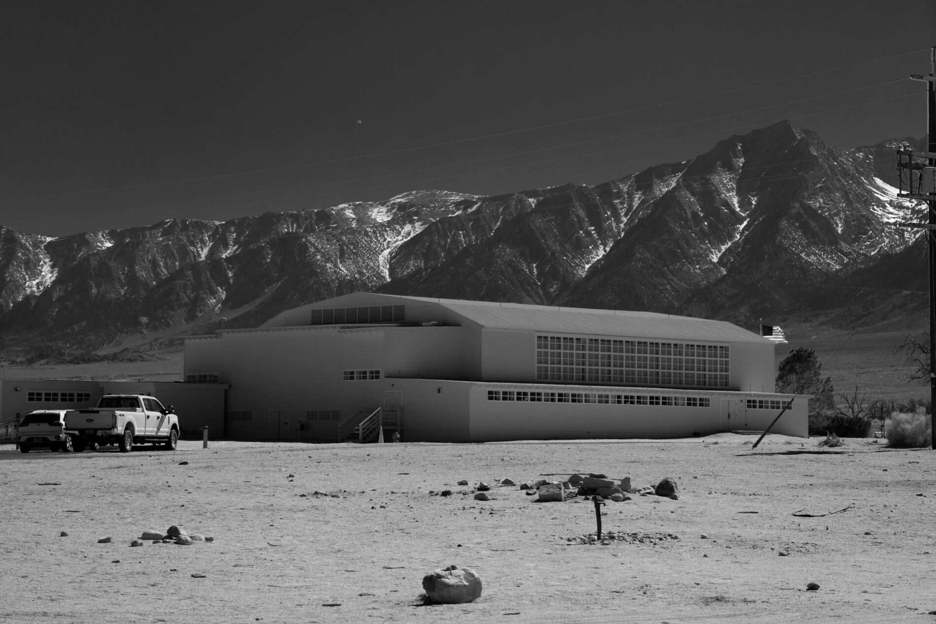 The old gym is now the Manzanar Visitor Center, your first stop at the site.