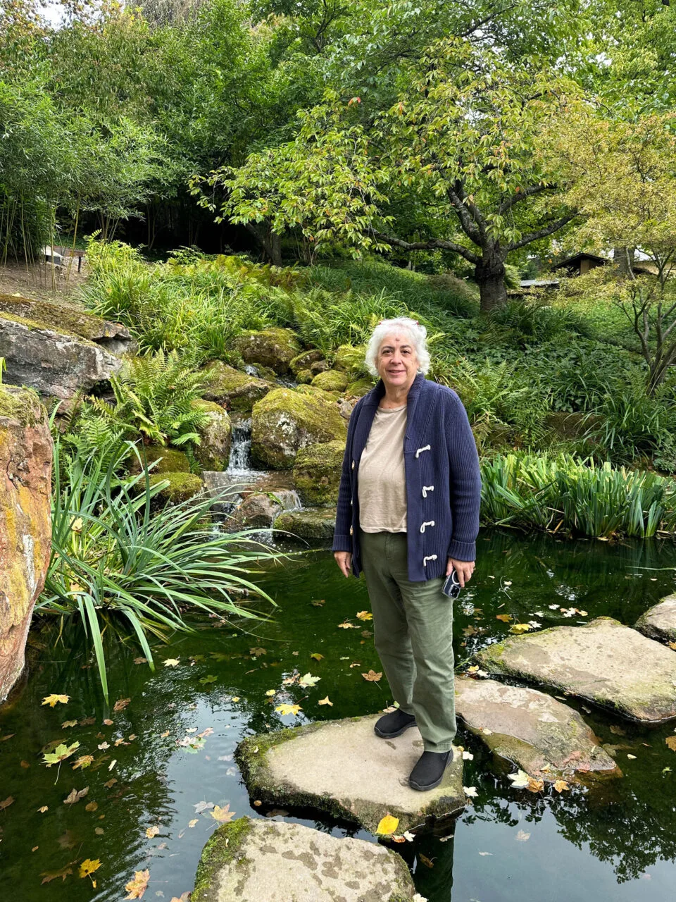 Corinne enjoying Kaiserslautern's Japanese garden.
