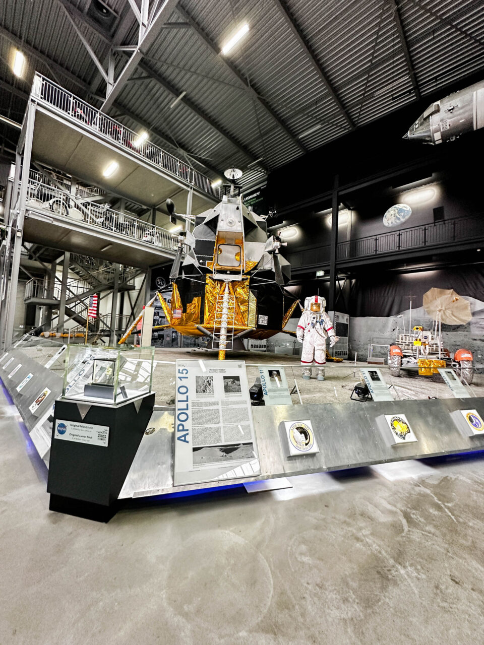 The Apollo 15 exhibit at the Technik Museum in Speyer, Germany.